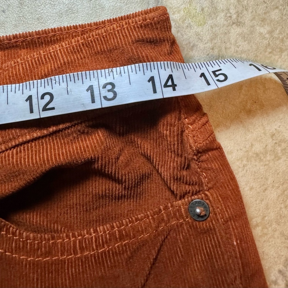 Free People We The People Rust Corduroy Skinny Jeans Size 27 High Rise Cropped - Picture 7 of 9